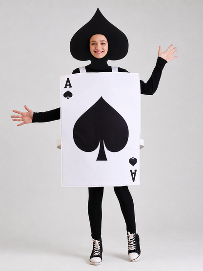 Ace of Spades Playing Card Costume for Performances
