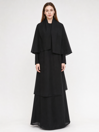 Carnival Costume for a Role-Playing Look, Black Cassock