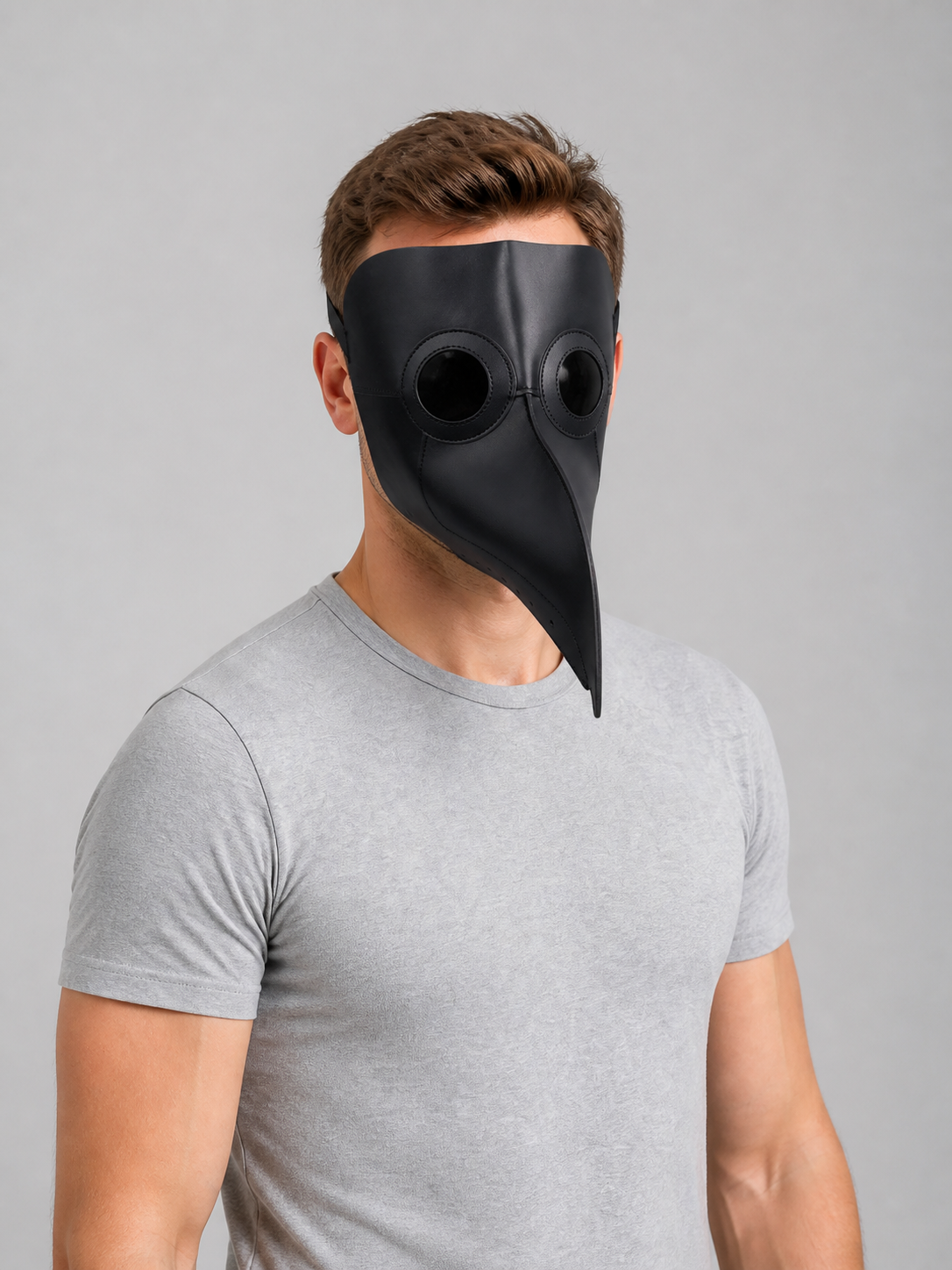 Carnival Headwear: Black Beak Mask Costume Masks detail