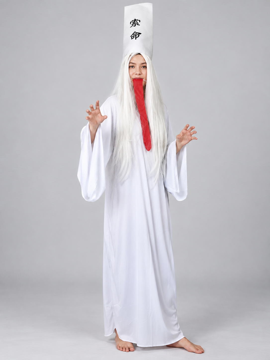 White Carnival Costume for a Ghost Character Costumes detail