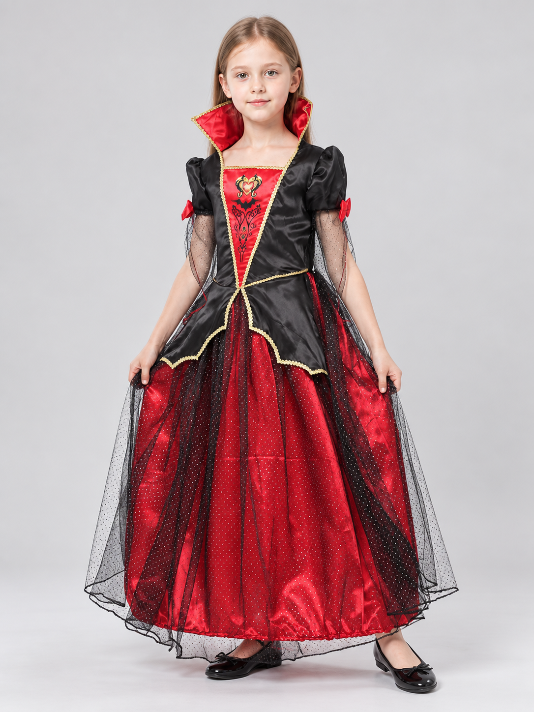 Gothic-Style Kids' Carnival Dress Jumpsuit