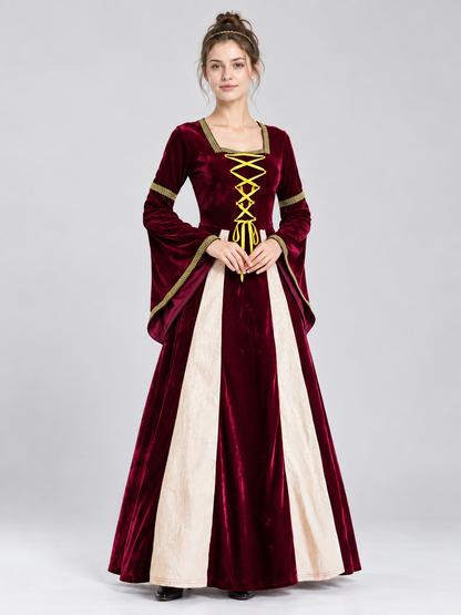 Medieval-Style Lace-Up Carnival Dress