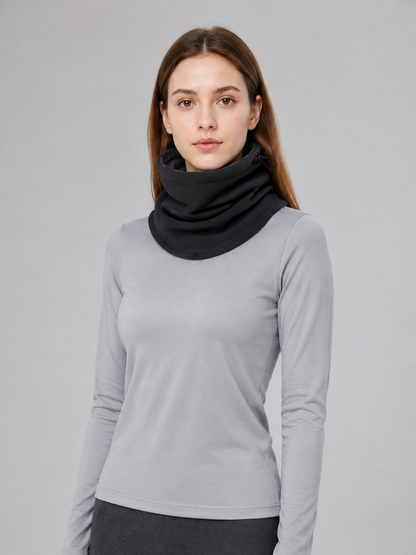 Black Insulated Neck Gaiter with Fleece Lining product detail