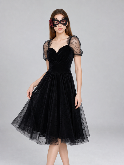 Masquerade Eye Mask with Rose, Gothic Style