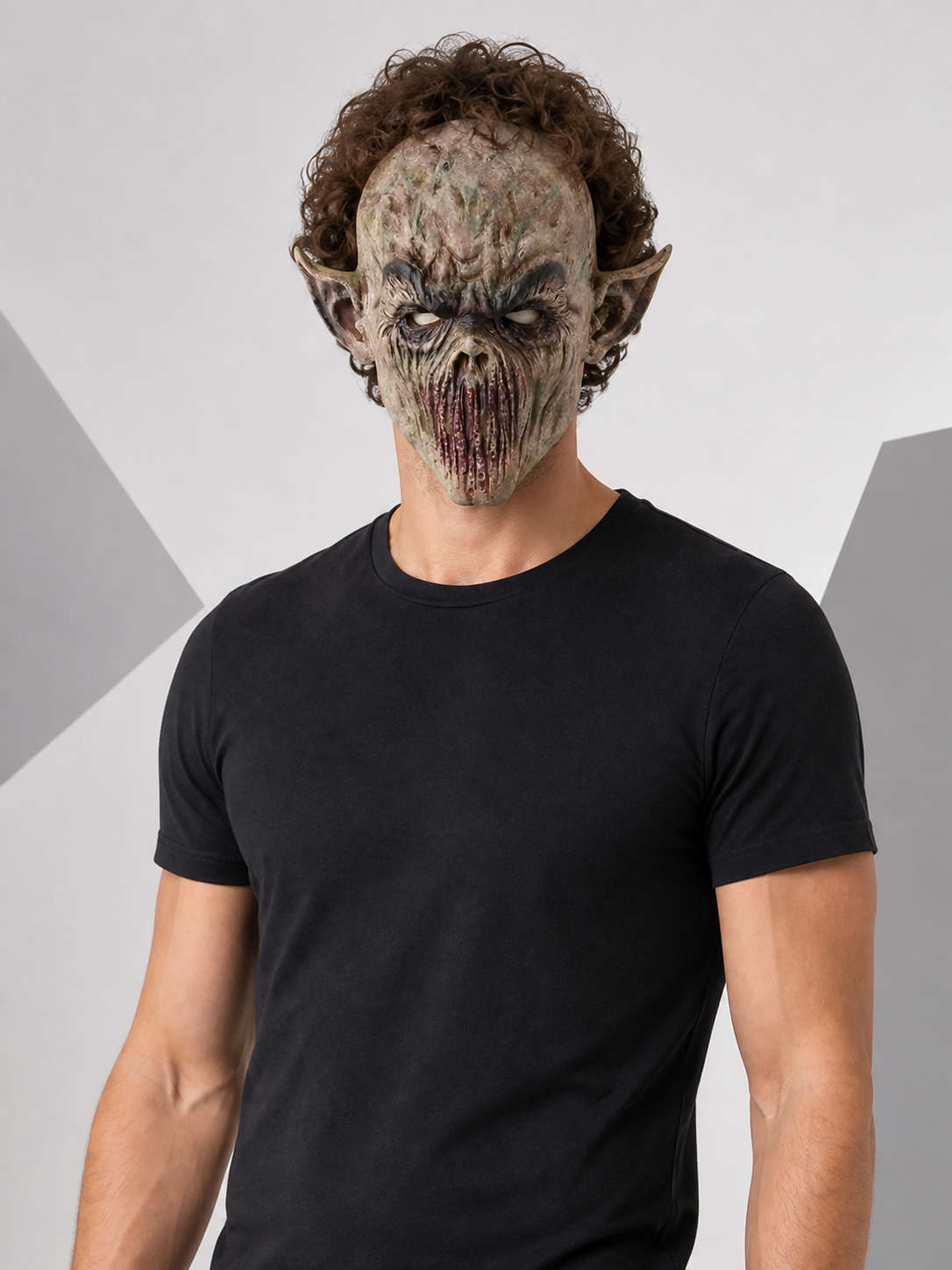 Zombie Carnival Mask with Pointed Ears Costume Masks detail