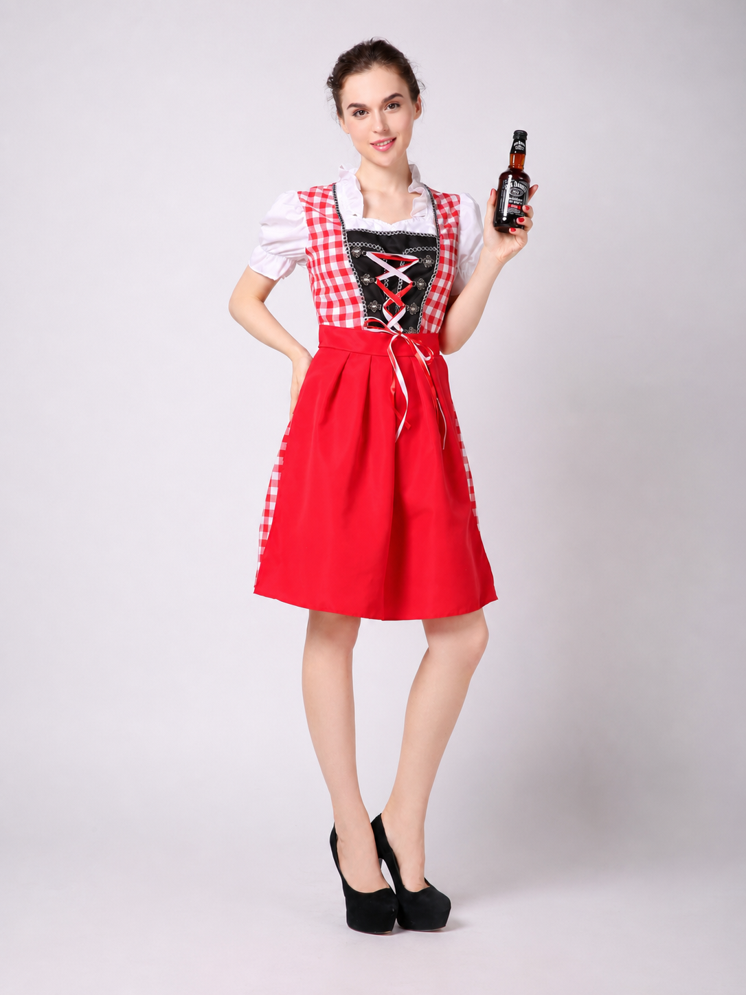 Ethnic-Style Dress with Corset Lacing