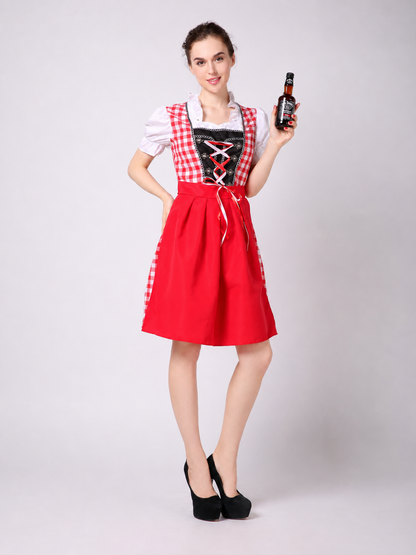 Ethnic-Style Dress with Corset Lacing