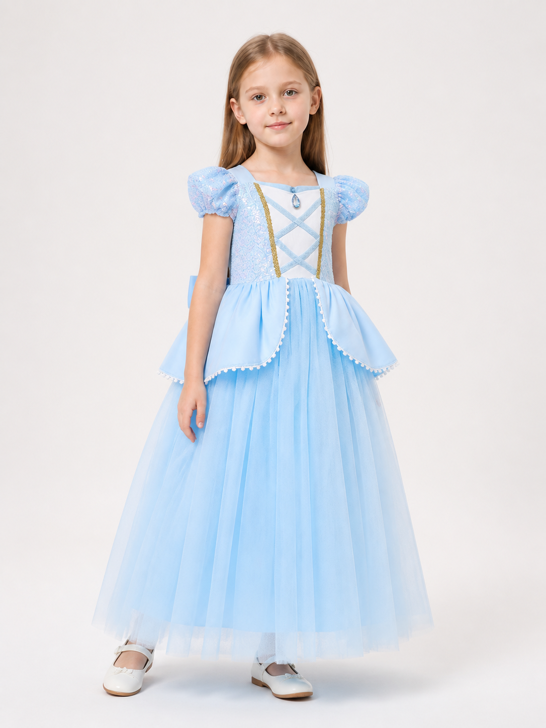 Blue Princess Carnival Costume for Halloween Costumes detail