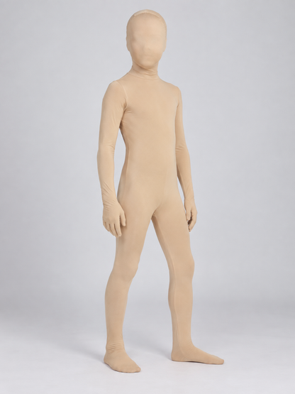 Nude Polyester Bodysuit Costume with Hood Mask