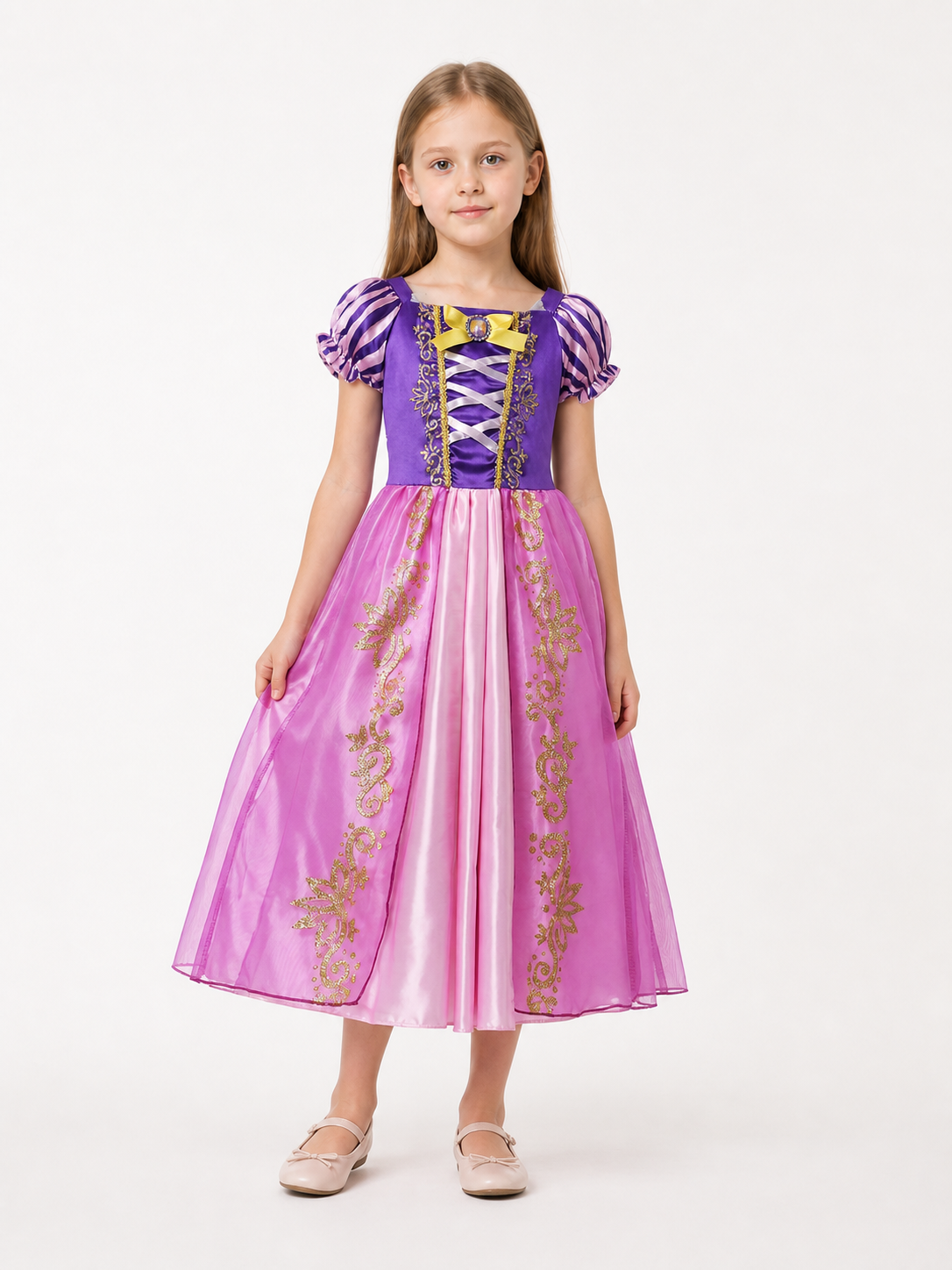 Princess Costume Dress for Halloween and Cosplay on-model front view