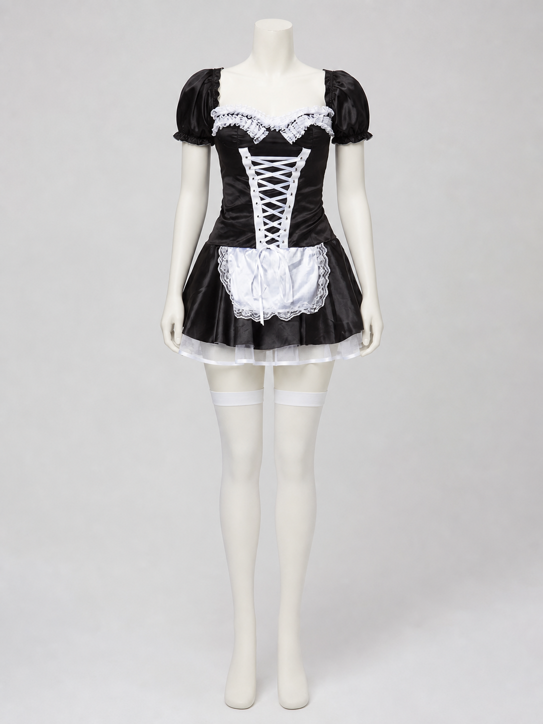 Black-and-White Cosplay Costume for Stage Performances