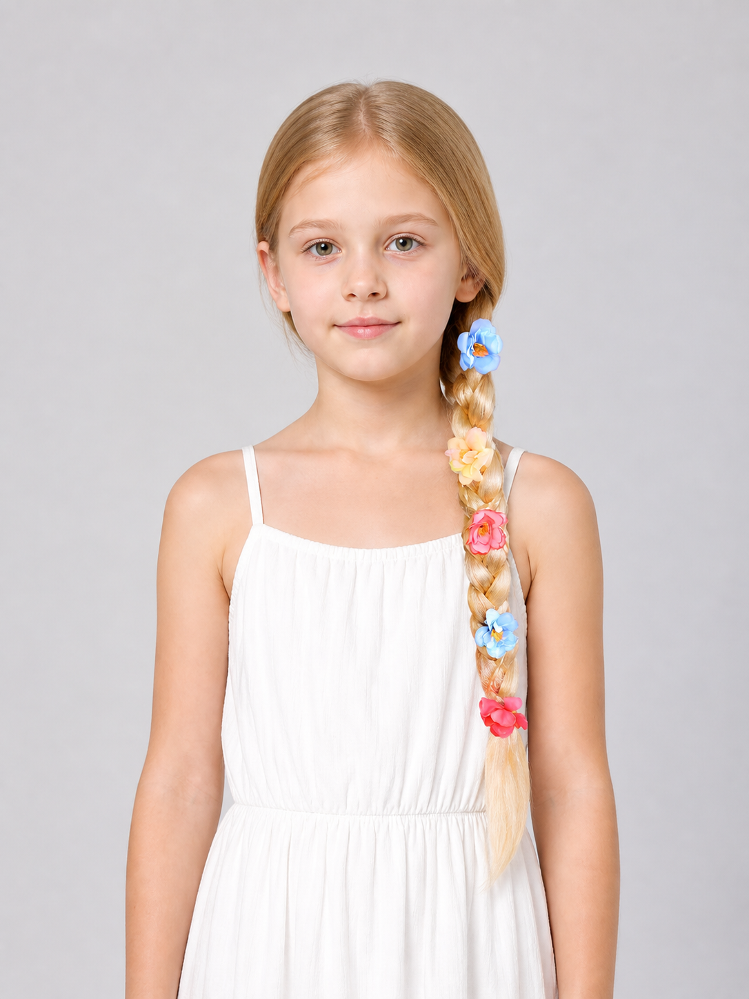 Carnival Wig with a Golden Braid for Halloween and Cosplay Costume Wigs detail