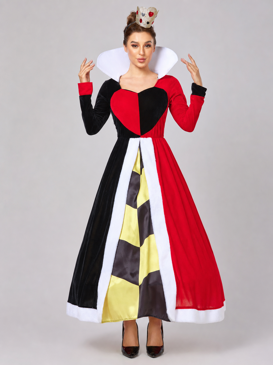 Long Red Queen Carnival Dress