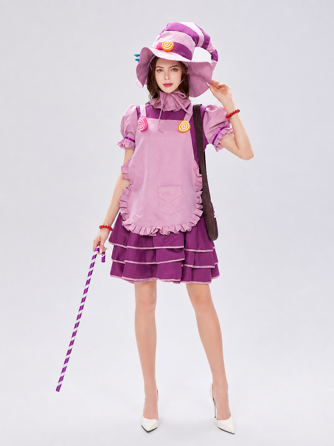 Halloween Costume with Striped Hat and Collar