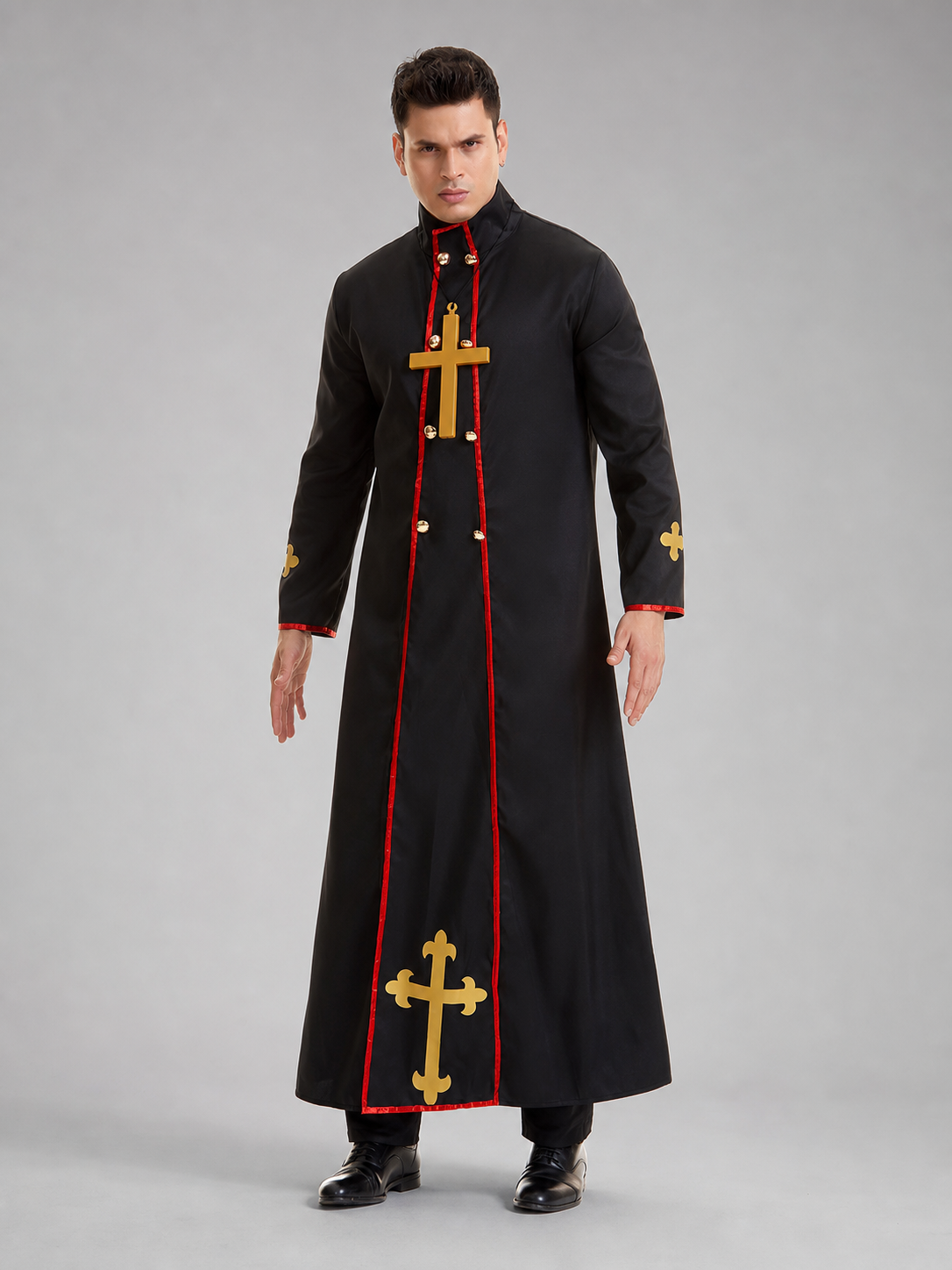 Religious Robe with Crosses and Red Trim