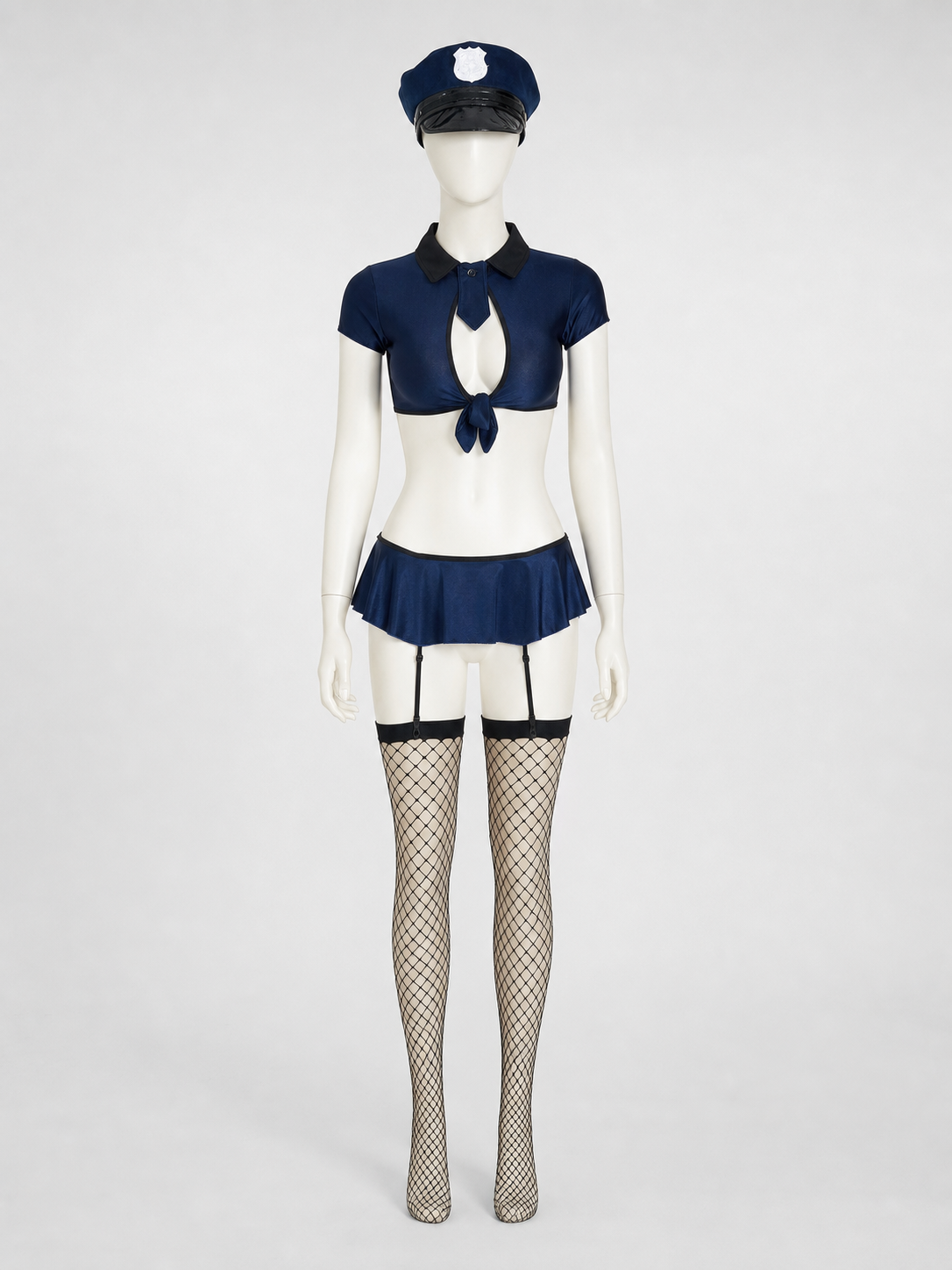 Two-Piece Police Costume with Skirt Costumes detail