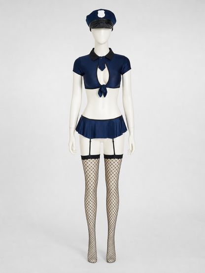 Two-Piece Police Costume with Skirt Costumes detail