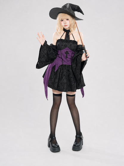 Witch Costume for Cosplay, Punk Style, Halloween