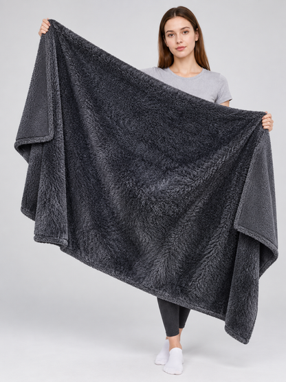 Reversible Pet Blanket, Dark Gray Wearable Blankets detail