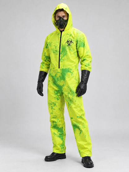 Halloween Costume Green Jumpsuit with Mask
