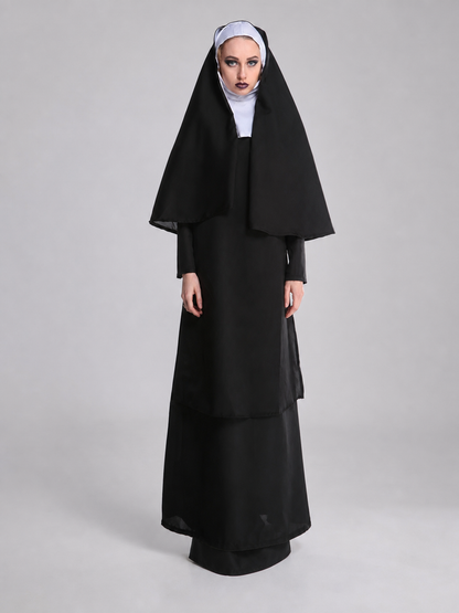 Carnival Costume for a Role-Playing Look, Black Cassock