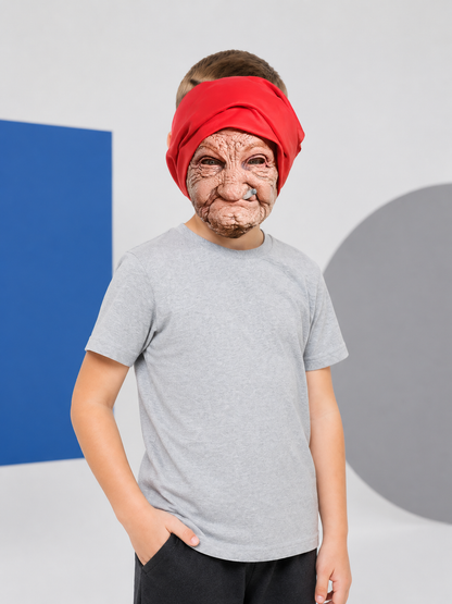 Red Carnival Mask for Halloween and Cosplay Costume Masks detail