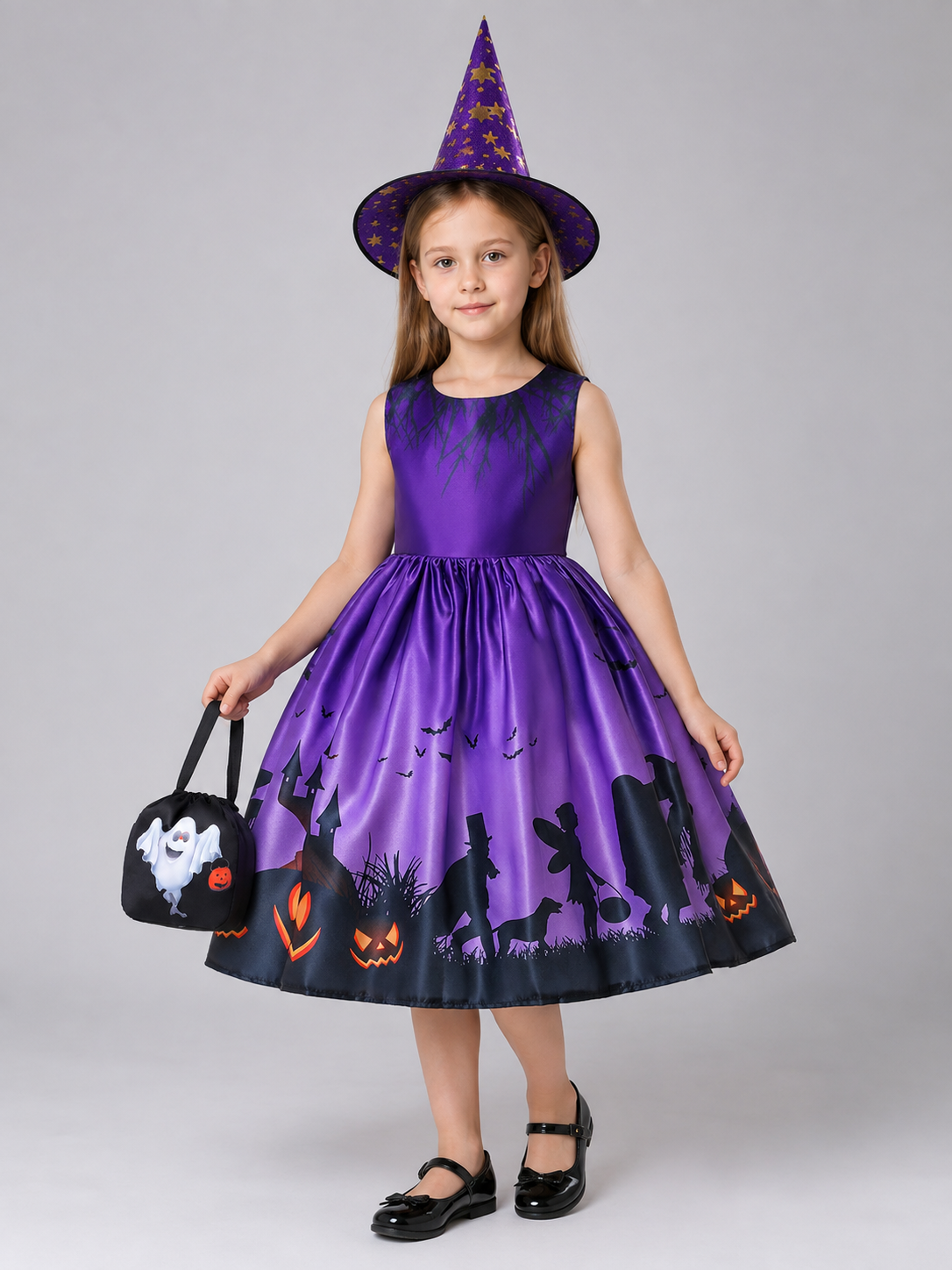 Children's Halloween Costume Dress with Hat Costume Dresses detail