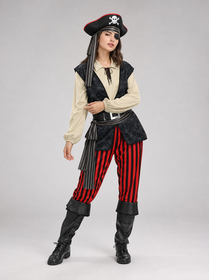 Pirate Costume with Vest and Accessories