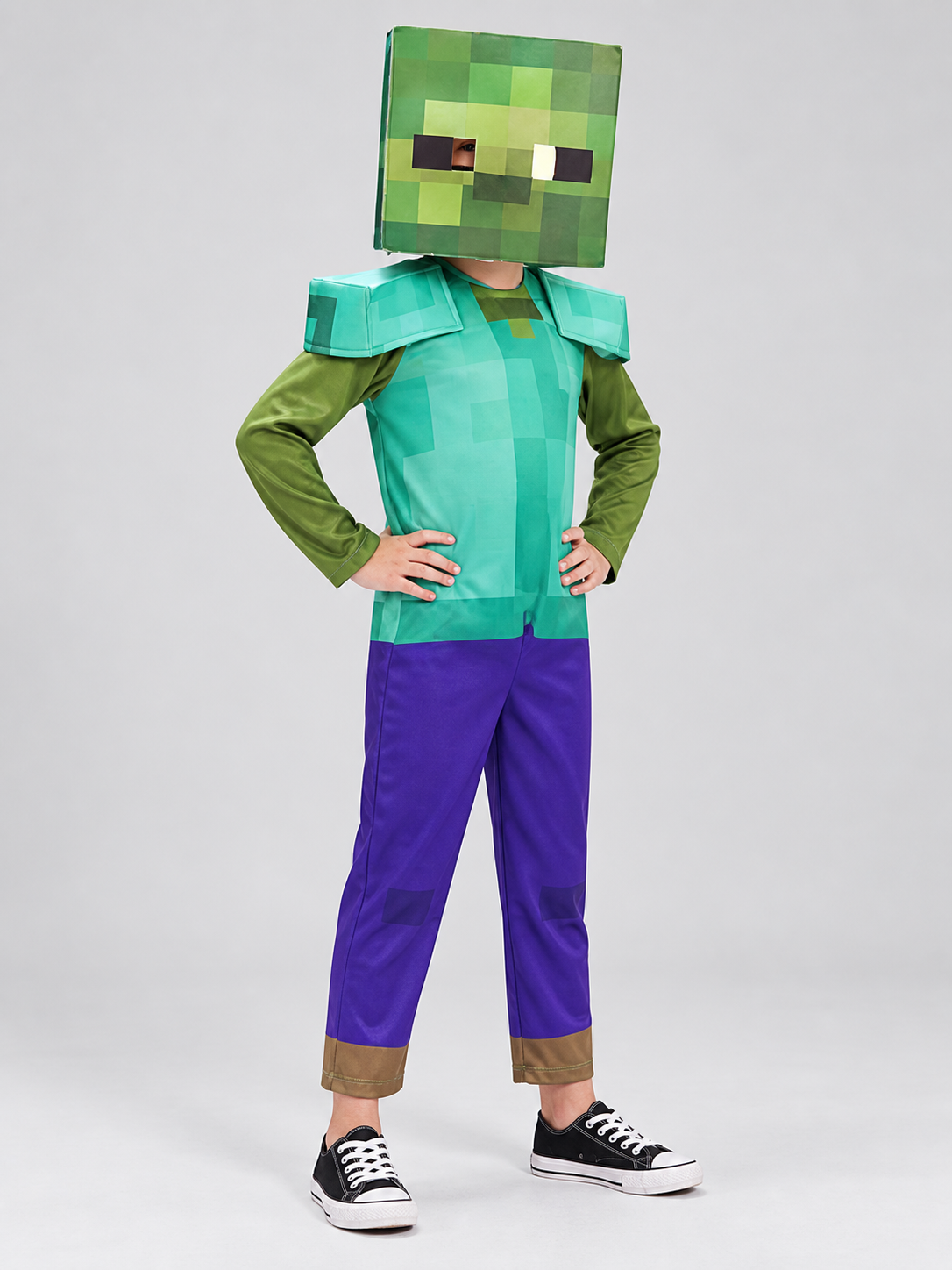 Pixel Carnival Costume Jumpsuit with Mask Costume Masks detail
