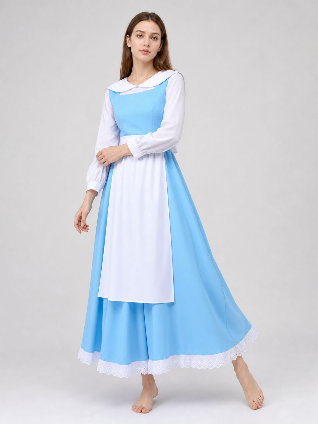 Cosplay Costume with Dress and Apron