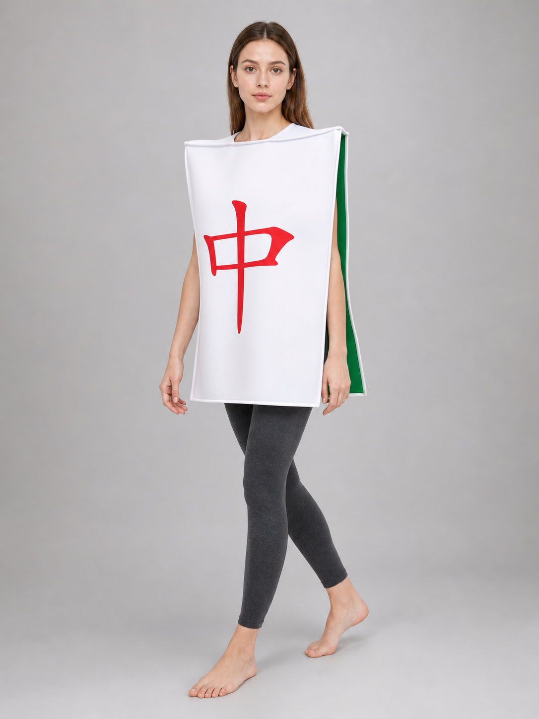 Carnival tunic with a red symbol for performances