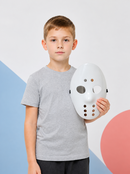 White Hockey Mask for Halloween Cosplay Costume Masks detail
