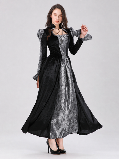Gothic Vampire Dress with a Full Skirt
