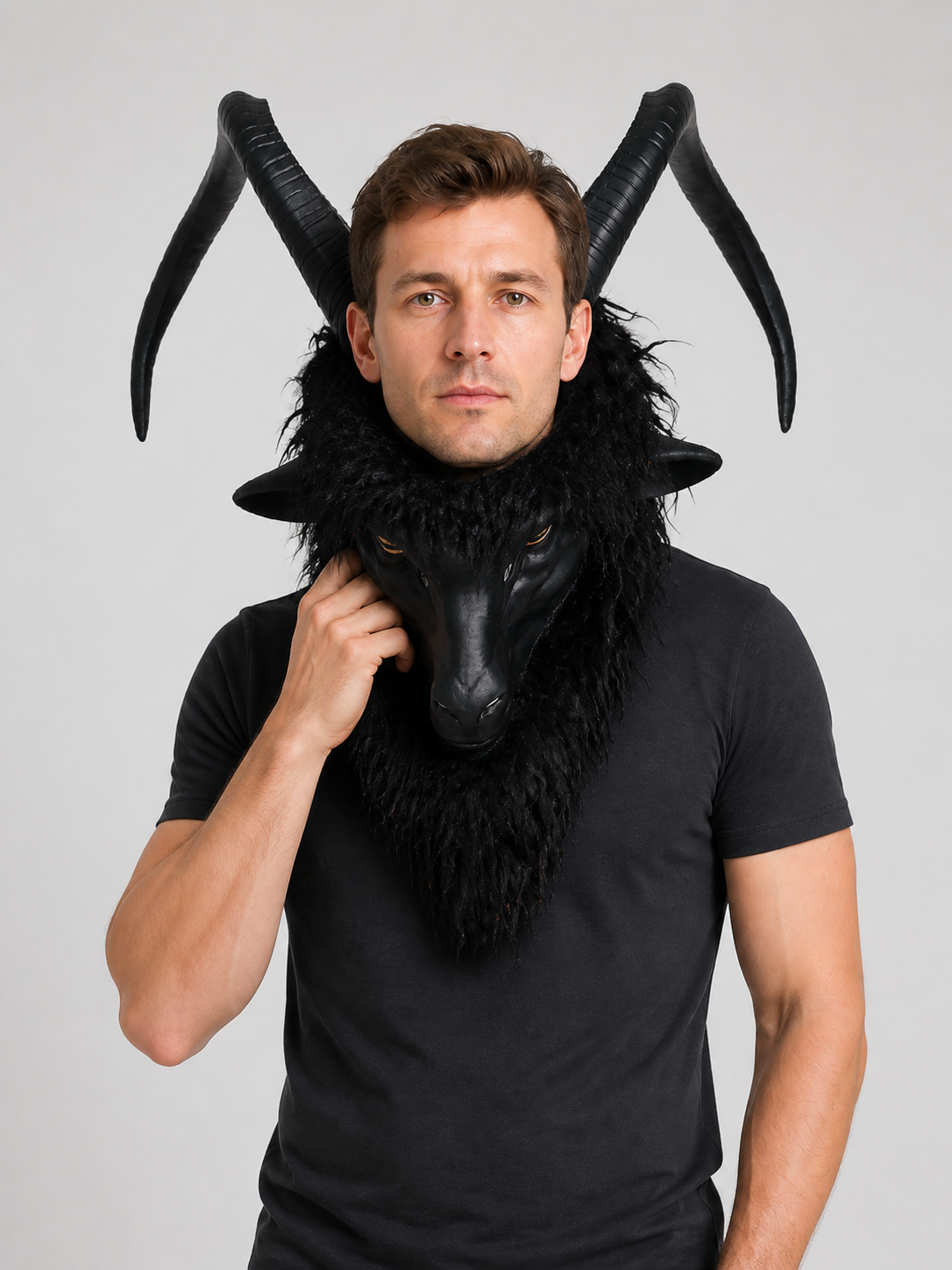 Halloween Carnival Goat Horn Headpiece Costume Headwear detail