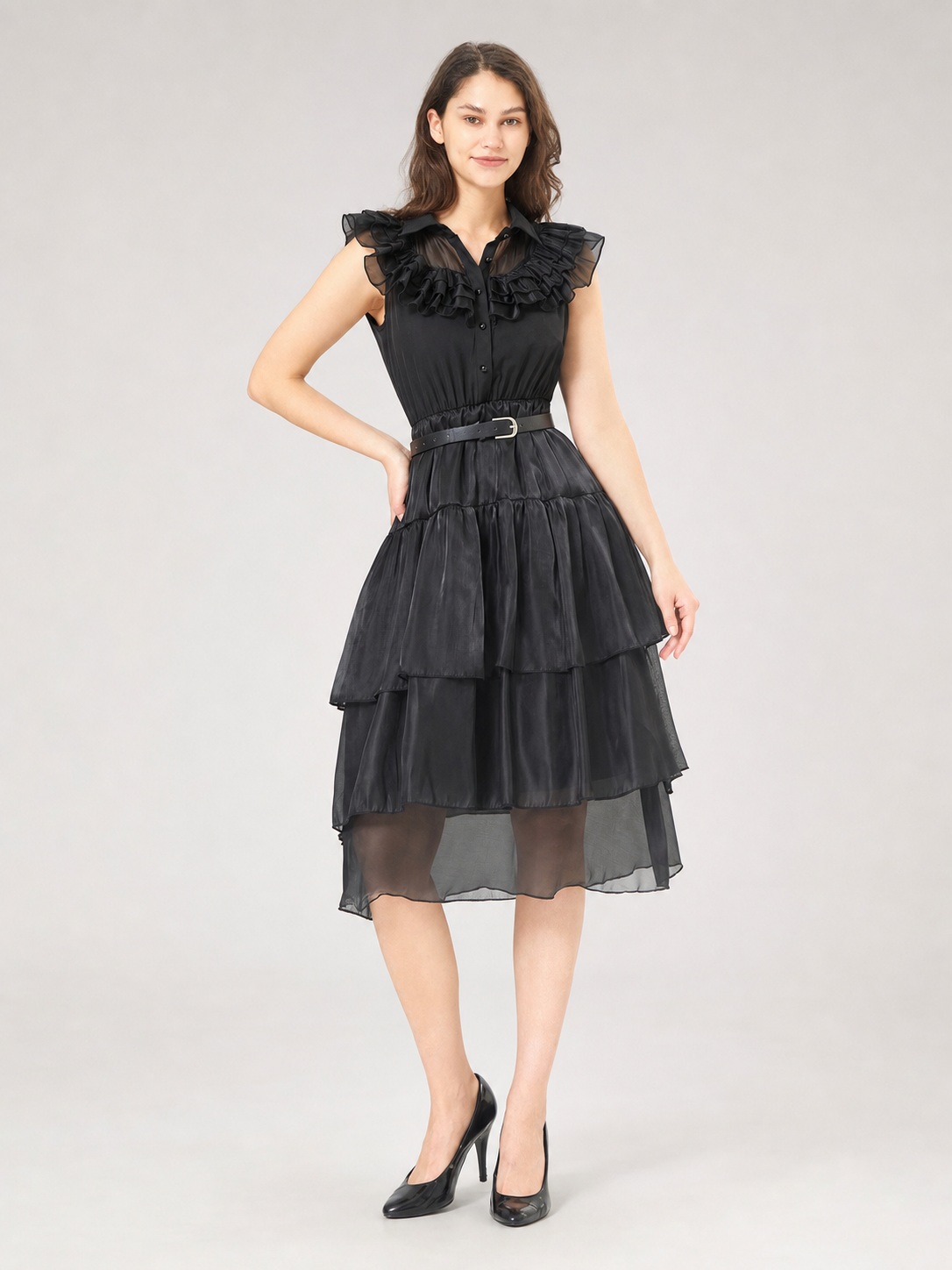 Wednesday Addams Cosplay Dress, Punk Style
