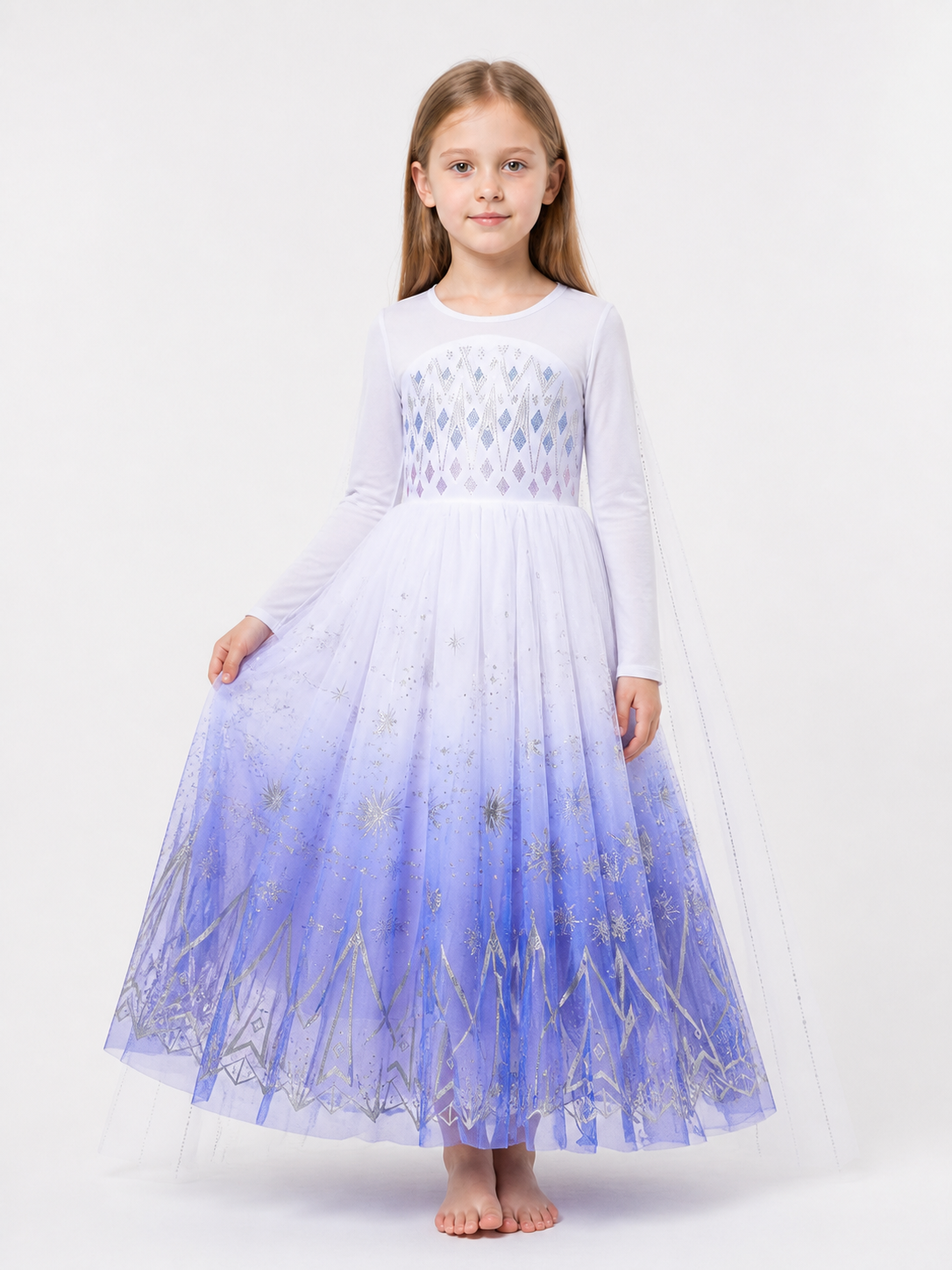 Snowflake Princess Costume Dress for Halloween