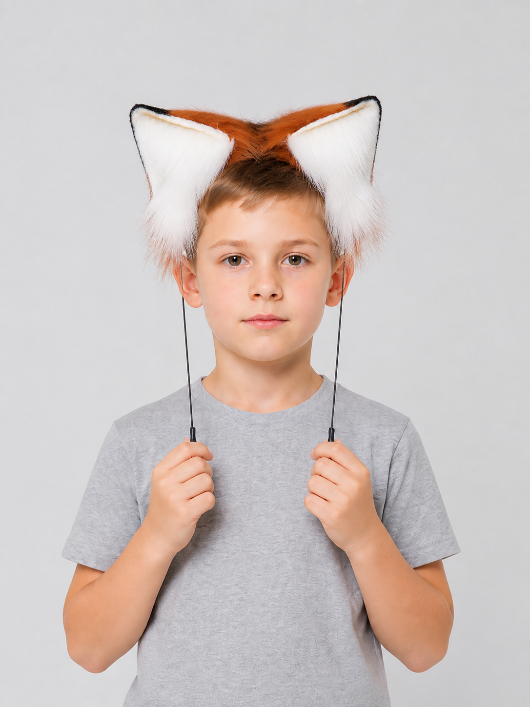 Fox-Ear Carnival Headband, Orange-Brown Costume Headwear detail
