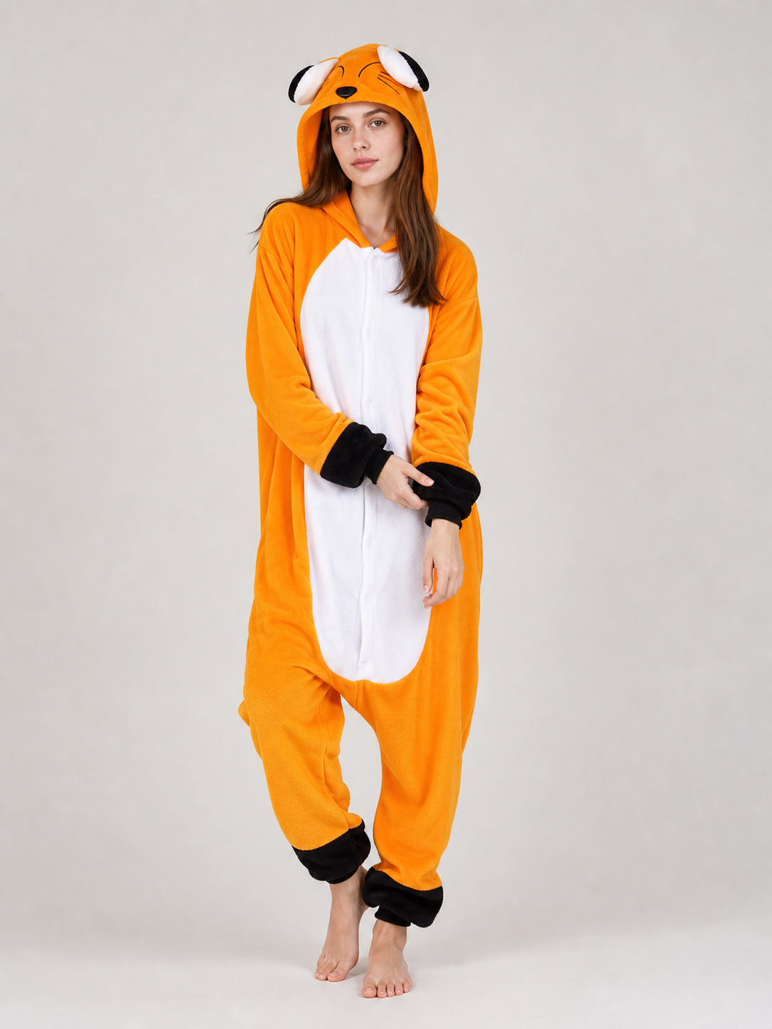 Fox Kigurumi Hooded Onesie for Sleep and Costume