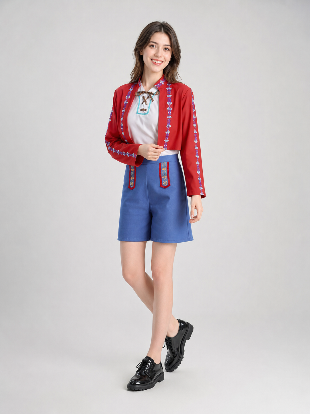 Historical Cosplay Costume with Jacket and Shorts