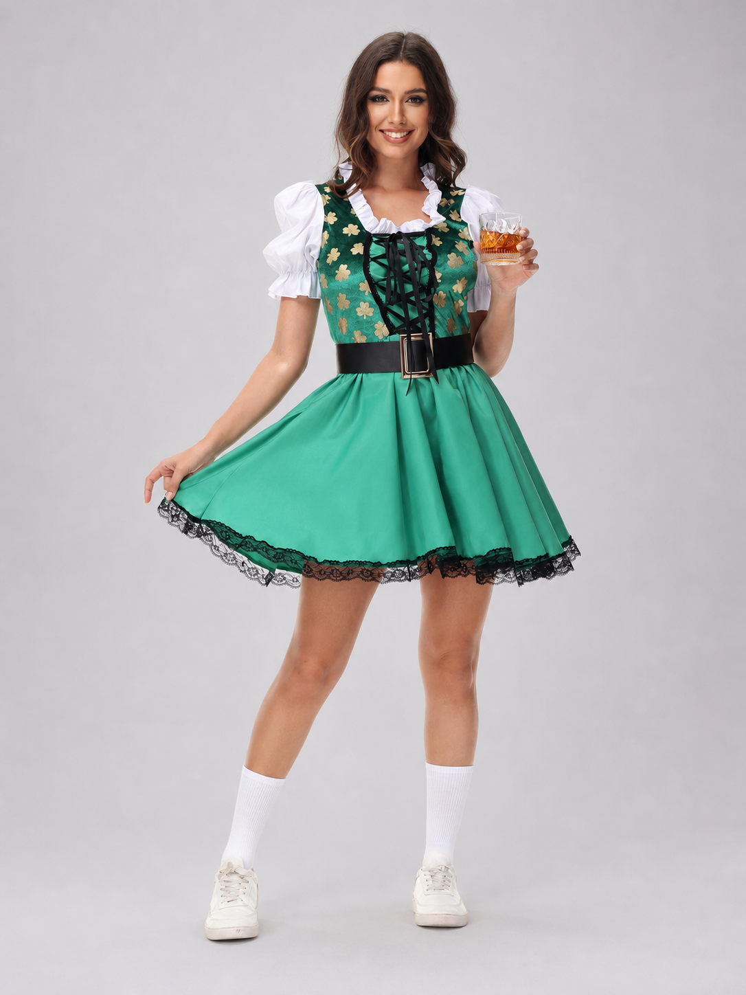 Beer Festival Dress with Lace and Belt