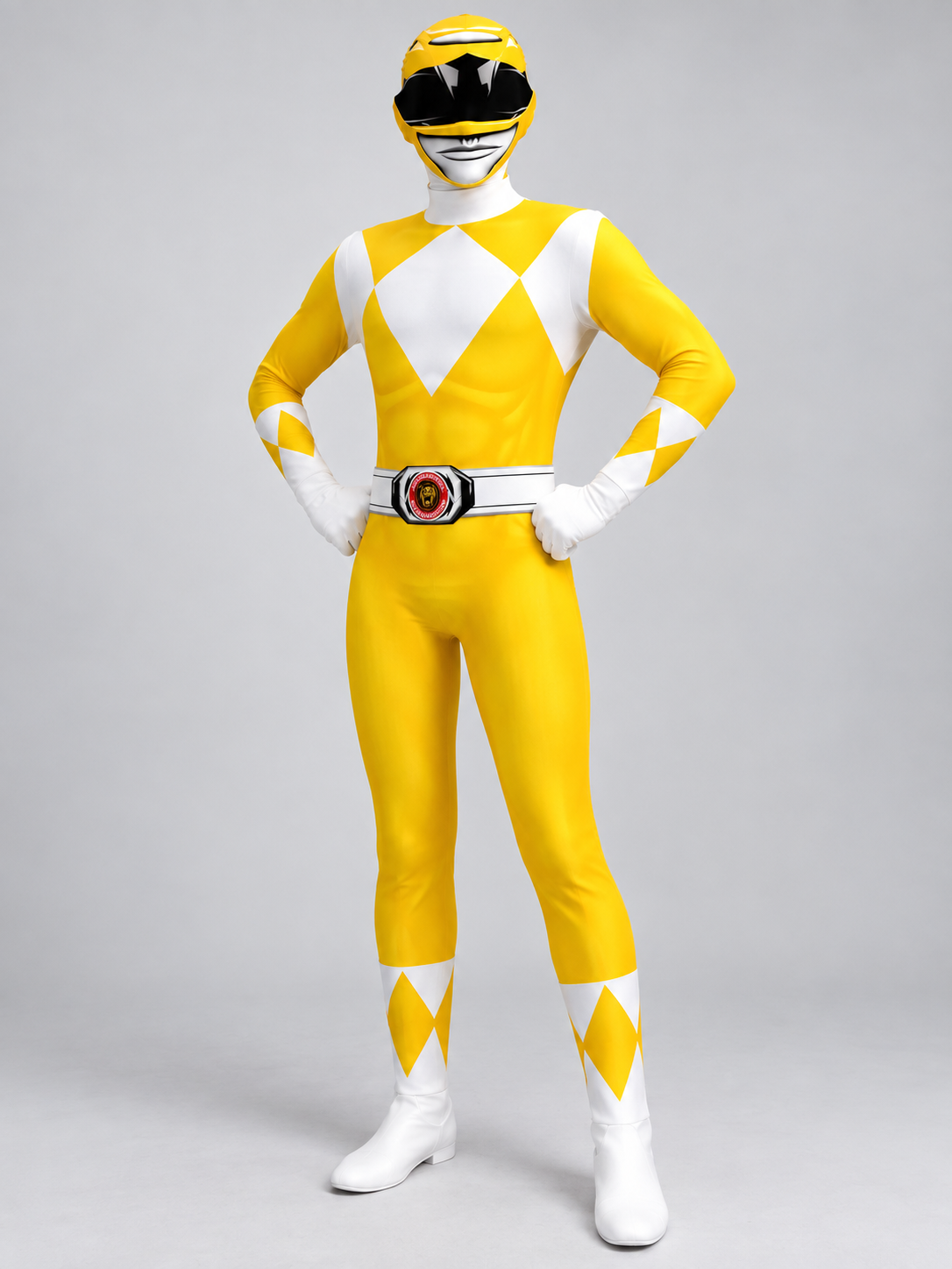 Yellow Superhero Costume for Kids and Adults
