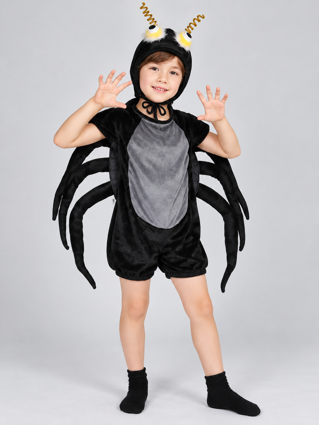 Kids' Spider Carnival Costume with Legs and Headpiece