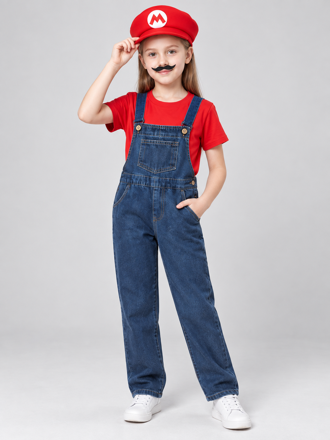 Children’s Mario Costume with Cap and Mustache product detail