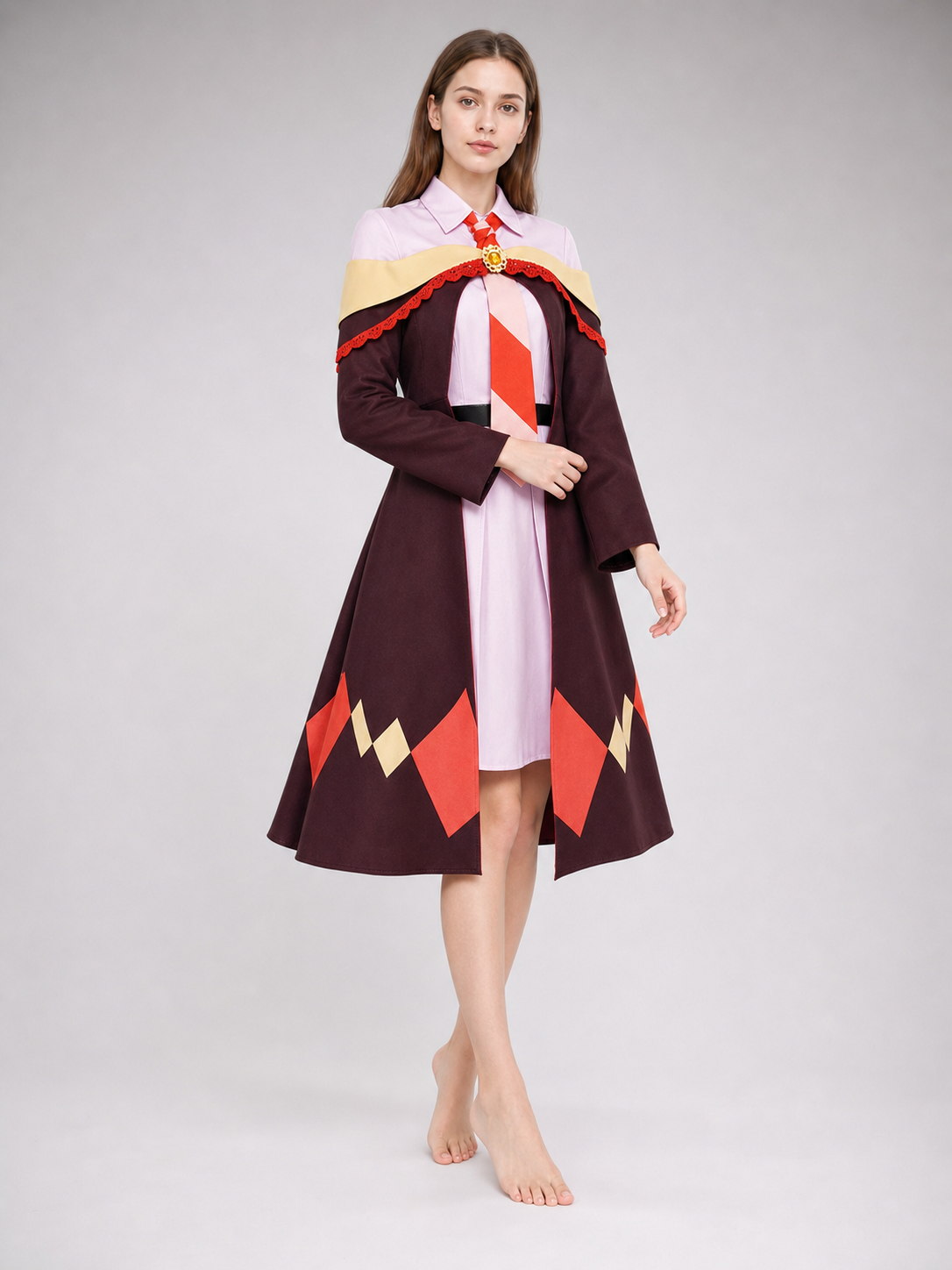 Megumin Cosplay Costume: Shirt, Skirt, Cloak, Hat