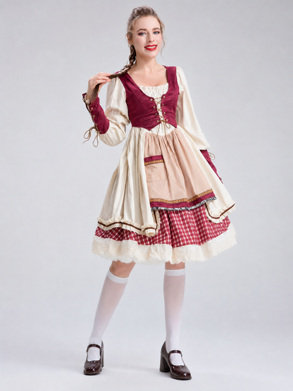 Folk-Style Stage Costume with Apron