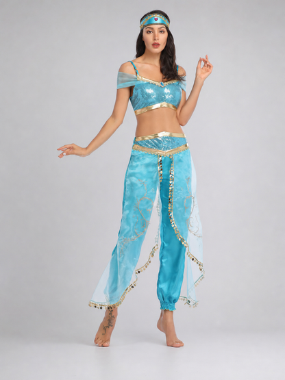 Themed Costume with Sequins and Harem Pants