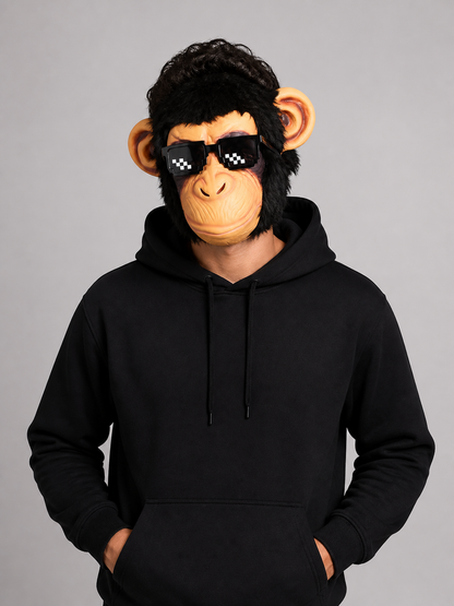Halloween Gorilla Carnival Mask with Large Ears Costume Masks detail