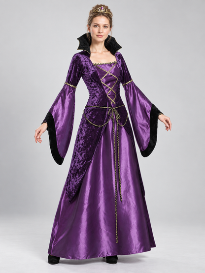 Vampire Costume with Crown and Lace-Up Detail Costume Headwear detail