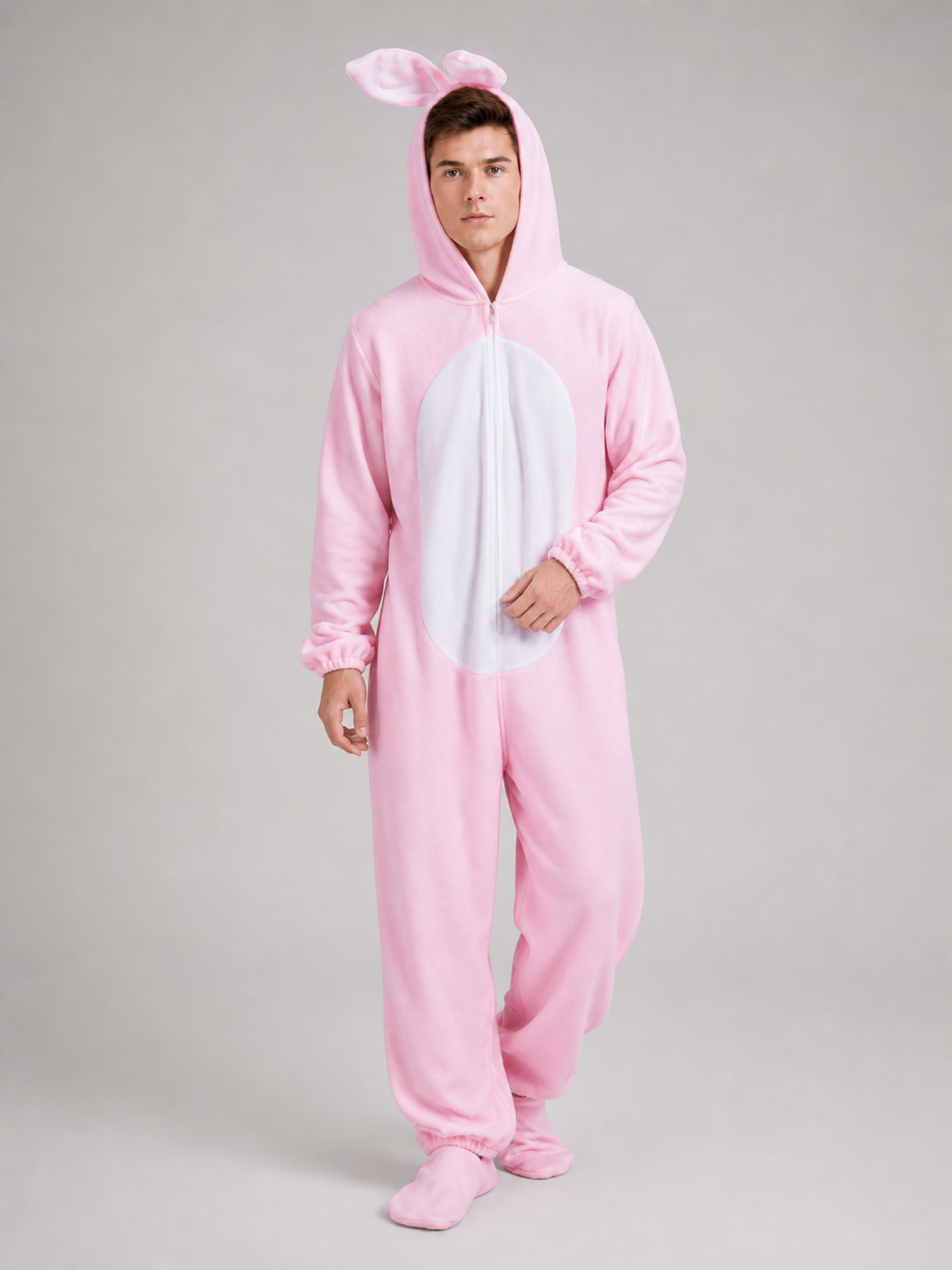 One-piece Bunny Costume with Hood and Ears