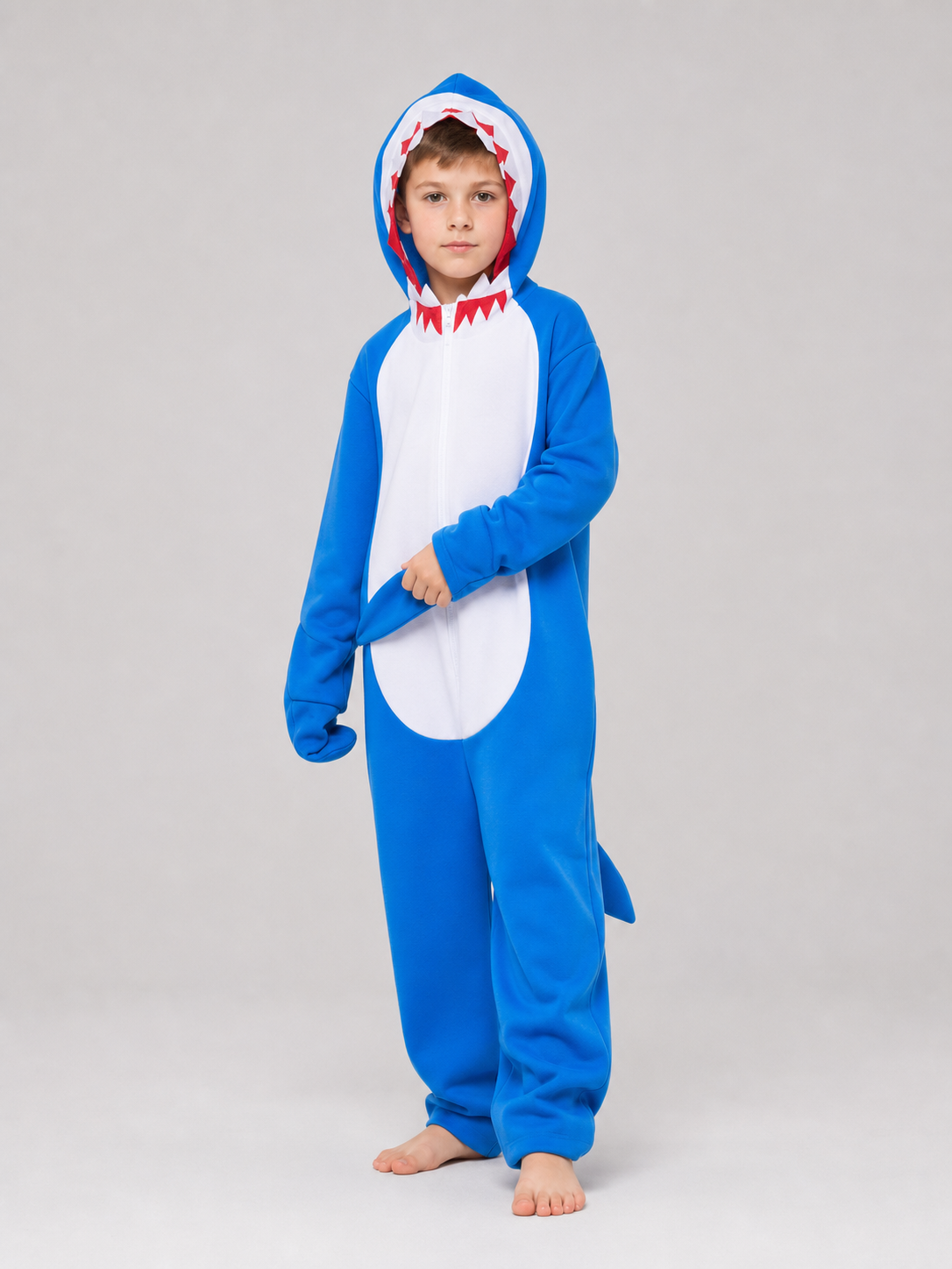Shark costume, jumpsuit for parties